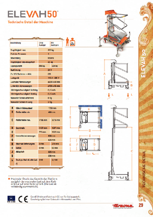 Подемници с единична вертикална мачта Faraone Elevah 50