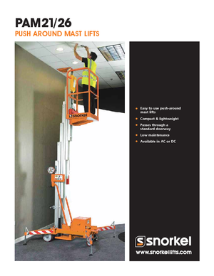 Подемници с единична вертикална мачта Snorkel PAM26AC