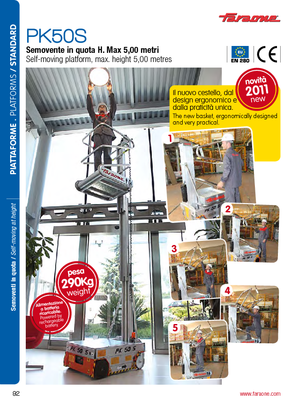 Подемници с единична вертикална мачта Faraone PK 50 S