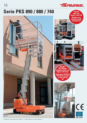 Подемници с единична вертикална мачта Faraone PKS 740