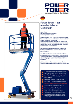 Подемници с единична вертикална мачта Power Towers Power Tower
