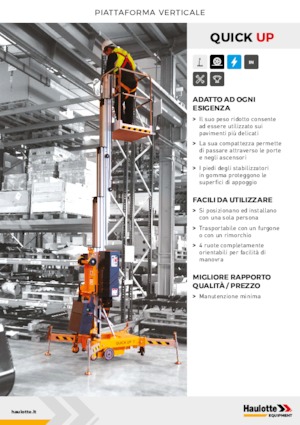 Подемници с единична вертикална мачта Haulotte QuickUp 7