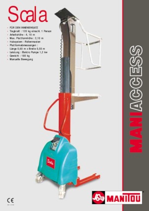 Подемници с единична вертикална мачта Manitou Scala