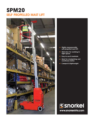 Подемници с единична вертикална мачта Snorkel SPM20