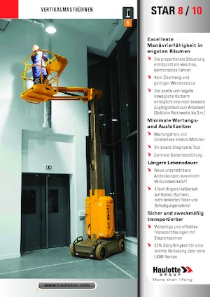 Подемници с единична вертикална мачта Haulotte Star 10
