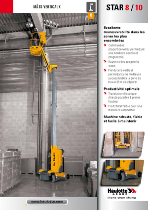 Подемници с единична вертикална мачта Haulotte Star 10