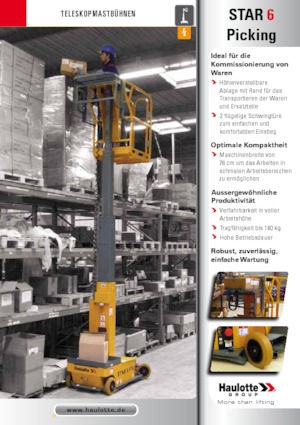 Подемници с единична вертикална мачта Haulotte Star 6 Picking