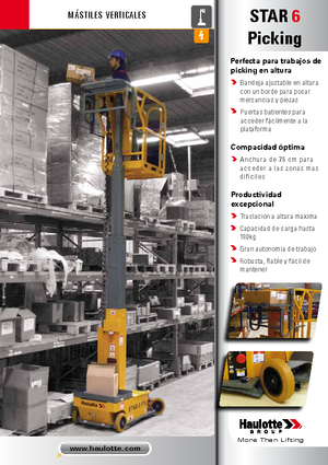 Подемници с единична вертикална мачта Haulotte Star 6 Picking