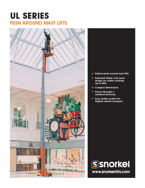 Подемници с единична вертикална мачта Snorkel UL32AC