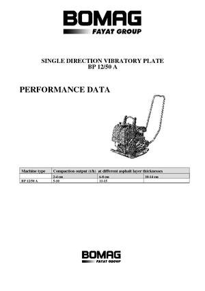 Виброплочи с преден ход Bomag BP 12/50 A