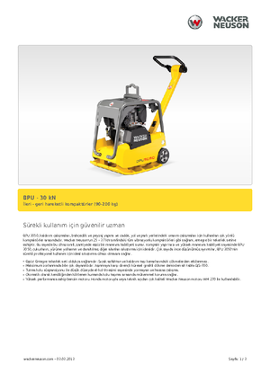 Виброплочи с обратен ход Wacker BPU 3050 A