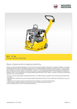 Виброплочи с обратен ход Wacker Neuson BPU3750A