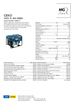 Бензинови генератори Geko ® 4401 E-AA/HEBA