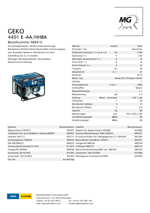Бензинови генератори Geko ® 4401 E-AA/HHBA