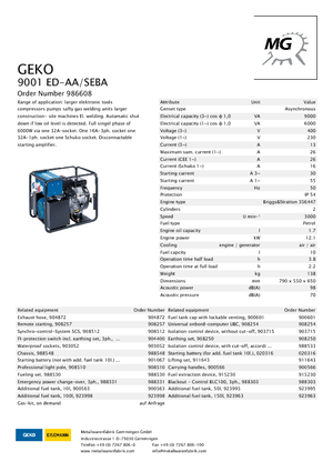 Бензинови генератори Geko ® 9001 ED-AA/SEBA