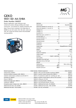 Бензинови генератори Geko ® 9001 ED-AA/SHBA
