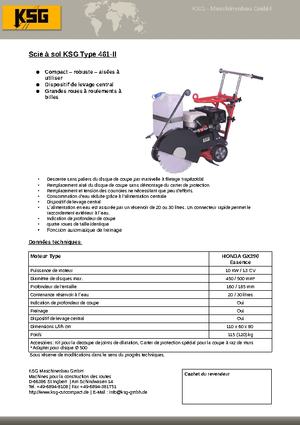 Фугорези KSG-Maschinenbau KSG 461