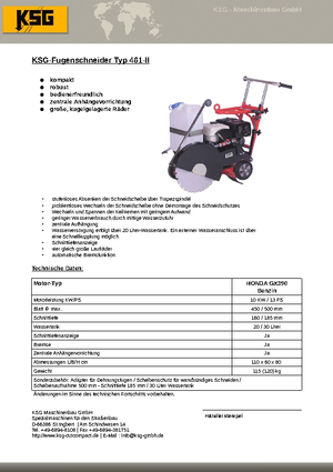 Фугорези KSG-Maschinenbau KSG 461