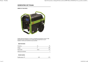 Бензинови генератори PRAMAC Lifter PX 4000
