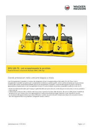 Виброплочи с преден ход Wacker Neuson Koppelsatz für 2 x DPU 100-70