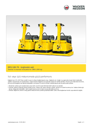 Виброплочи с преден ход Wacker Neuson Koppelsatz für 2 x DPU 100-70