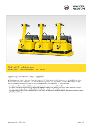 Виброплочи с преден ход Wacker Neuson Koppelsatz für 3 x DPU 100-70