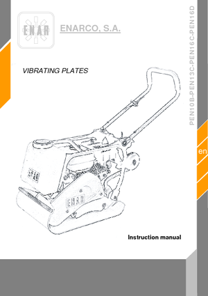 Виброплочи с преден ход Enar PEN 13 C