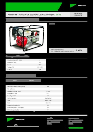 Бензинови генератори INMESOL AH 600-M