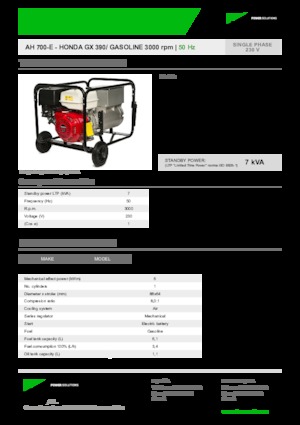 Бензинови генератори INMESOL AH 700-E