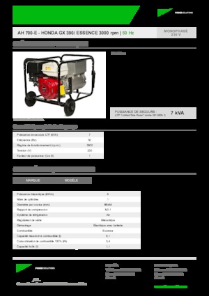 Бензинови генератори INMESOL AH 700-E