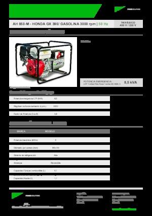 Бензинови генератори INMESOL AH 850-M