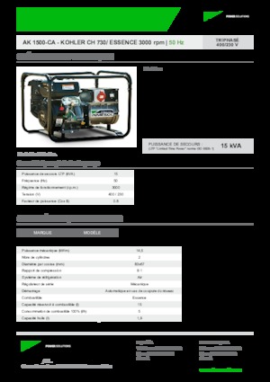 Бензинови генератори INMESOL AK 1500-CA