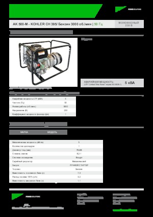 Бензинови генератори INMESOL AK 500-M