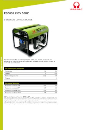 Бензинови генератори PRAMAC Lifter ES 5000