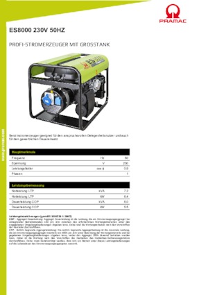 Бензинови генератори PRAMAC Lifter ES 8000