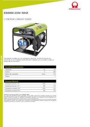 Бензинови генератори PRAMAC Lifter ES 8000