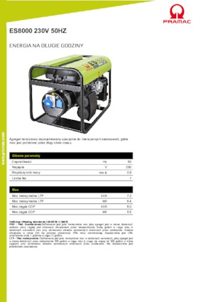 Бензинови генератори PRAMAC Lifter ES 8000