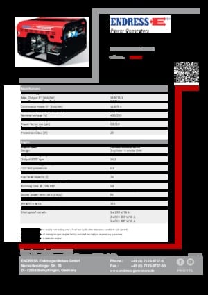 Бензинови генератори Endress ESE 1206 DHS GT ES