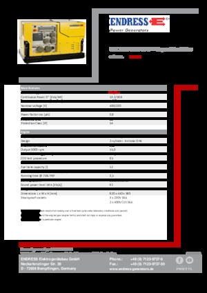 Бензинови генератори Endress ESE 1308 DBG ES DIN Super Silent Plus