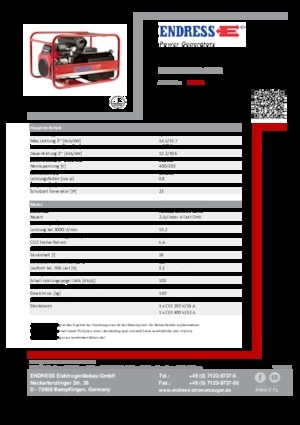 Бензинови генератори Endress ESE 1506 DHS-GT ES