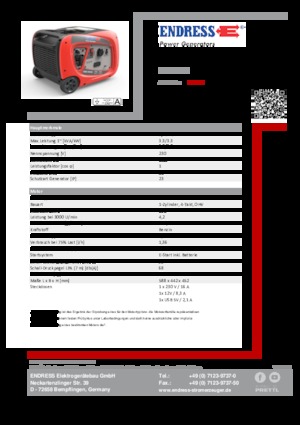 Бензинови генератори Endress ESE 3000i