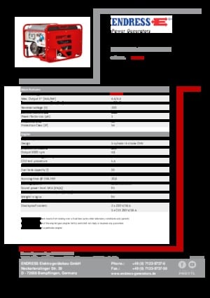 Бензинови генератори Endress ESE 406 HG-GT ISO Duplex