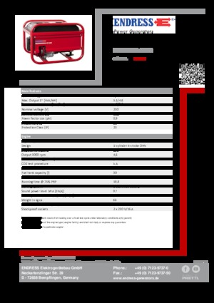 Бензинови генератори Endress ESE 406 HS-GT ES