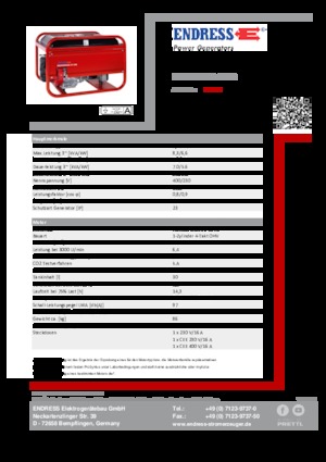 Бензинови генератори Endress ESE 606 DHS-GT ES