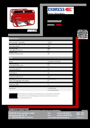Бензинови генератори Endress ESE 606 HS-GT ES
