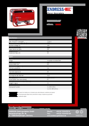 Бензинови генератори Endress ESE 606 HS-GT