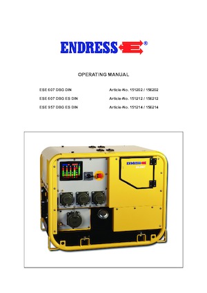 Бензинови генератори Endress ESE 607 DBG ES DIN Super Silent