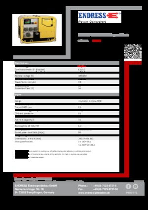 Бензинови генератори Endress ESE 907 DBG ES DIN Super Silent