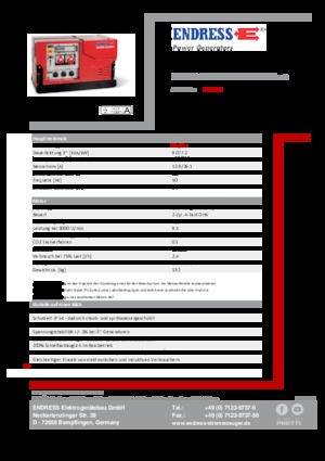 Бензинови генератори Endress ESE 908 DBG ES ISO Duplex Silent