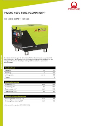 Бензинови генератори PRAMAC Lifter P 12000 THB